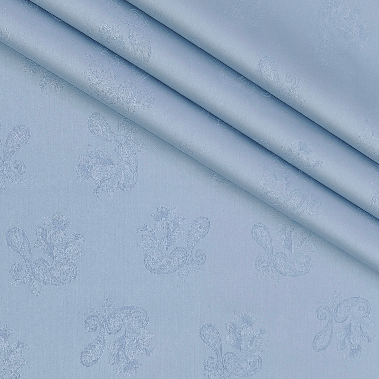 Shirt Fabric Raymond 100% Giza Cotton Premium Jacquard Colour Water Blue